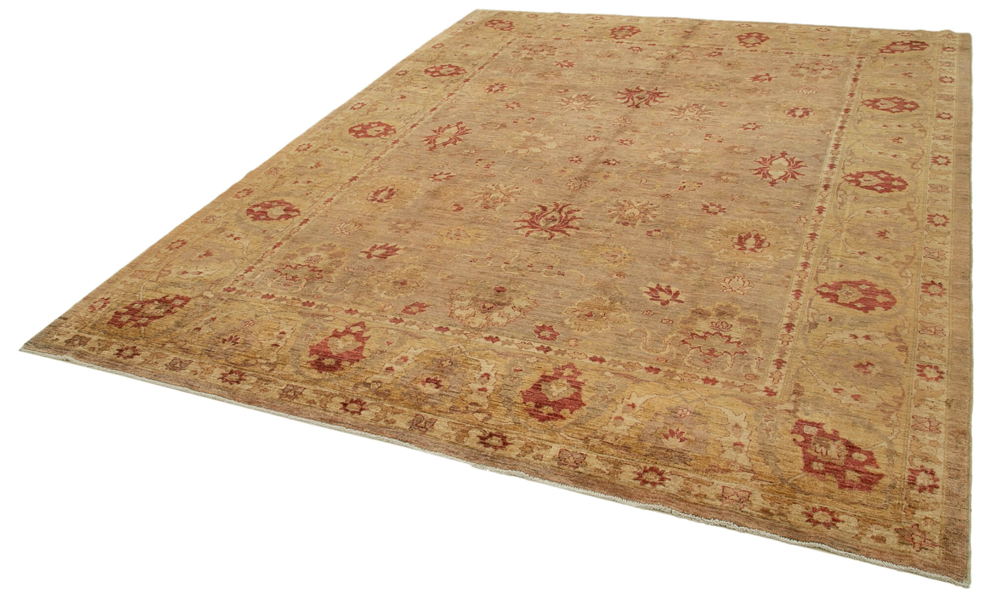 Collection of 8' 0'' x 10' 6'' Hand-Knotted Oushak Rug in a gallery layout