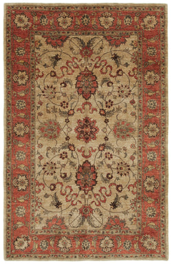 Collection of 6' 2'' x 9' 5'' Hand-Knotted Oushak Rug in a gallery layout