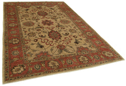 Collection of 6' 2'' x 9' 5'' Hand-Knotted Oushak Rug in a gallery layout