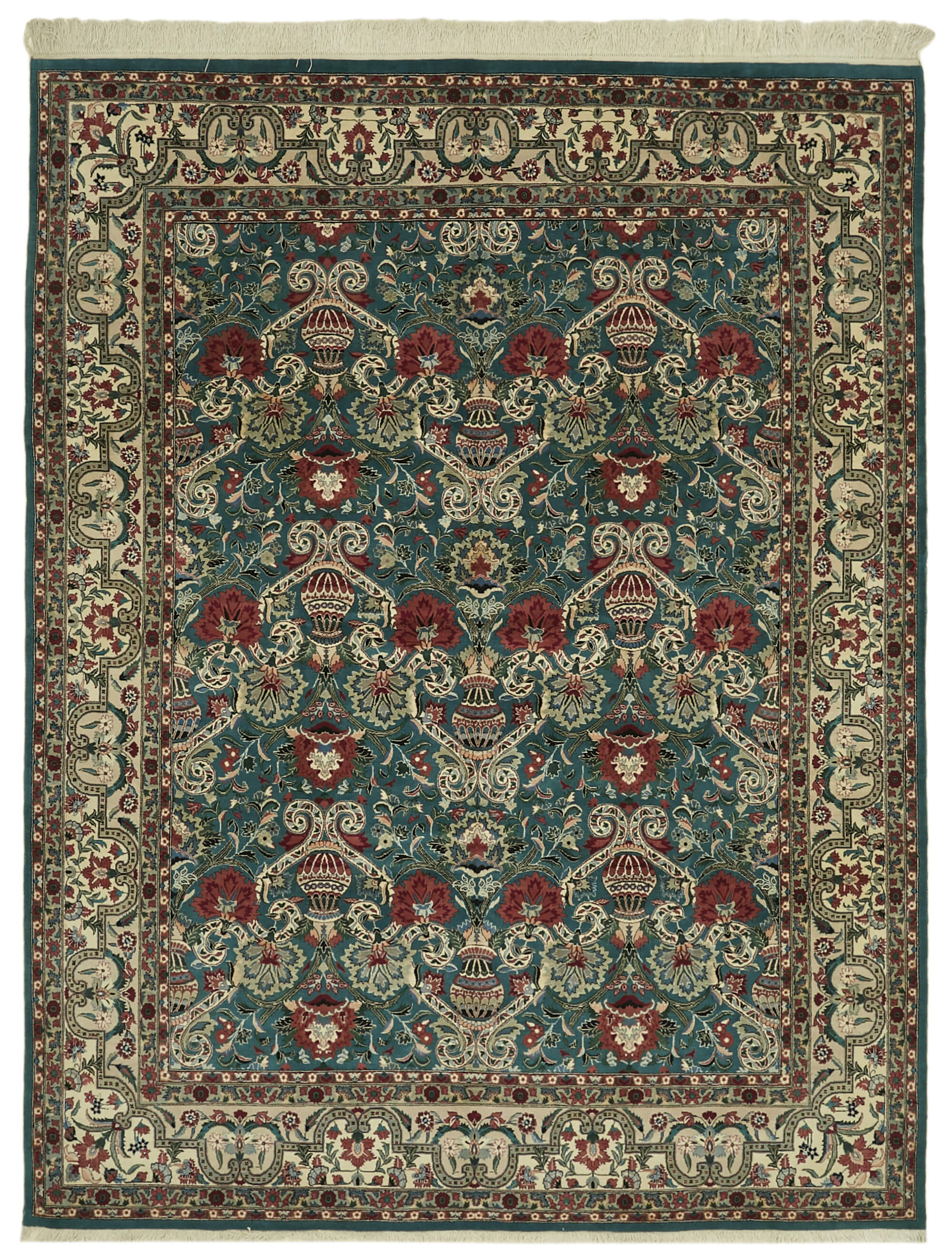 Collection of 7' 11'' x 10' 2'' Hand-Knotted Oushak Rug in a gallery layout