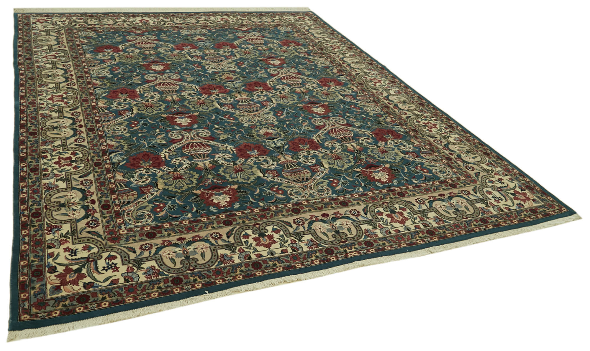 Collection of 7' 11'' x 10' 2'' Hand-Knotted Oushak Rug in a gallery layout