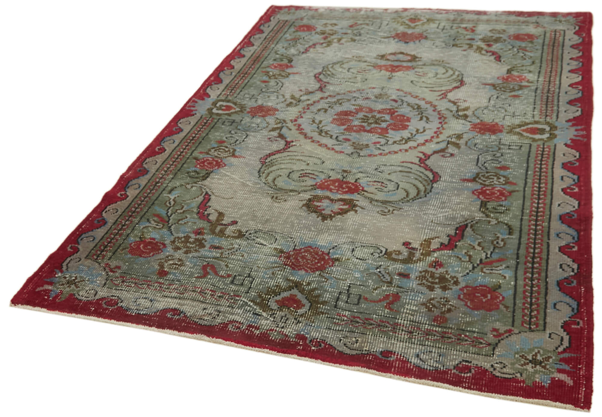 Collection of 5' 8'' x 9' 5'' Handmade Vintage Overdyed Rug in a gallery layout