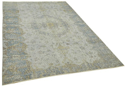 Collection of 5' 9'' x 8' 11'' Handmade Vintage Overdyed Rug in a gallery layout