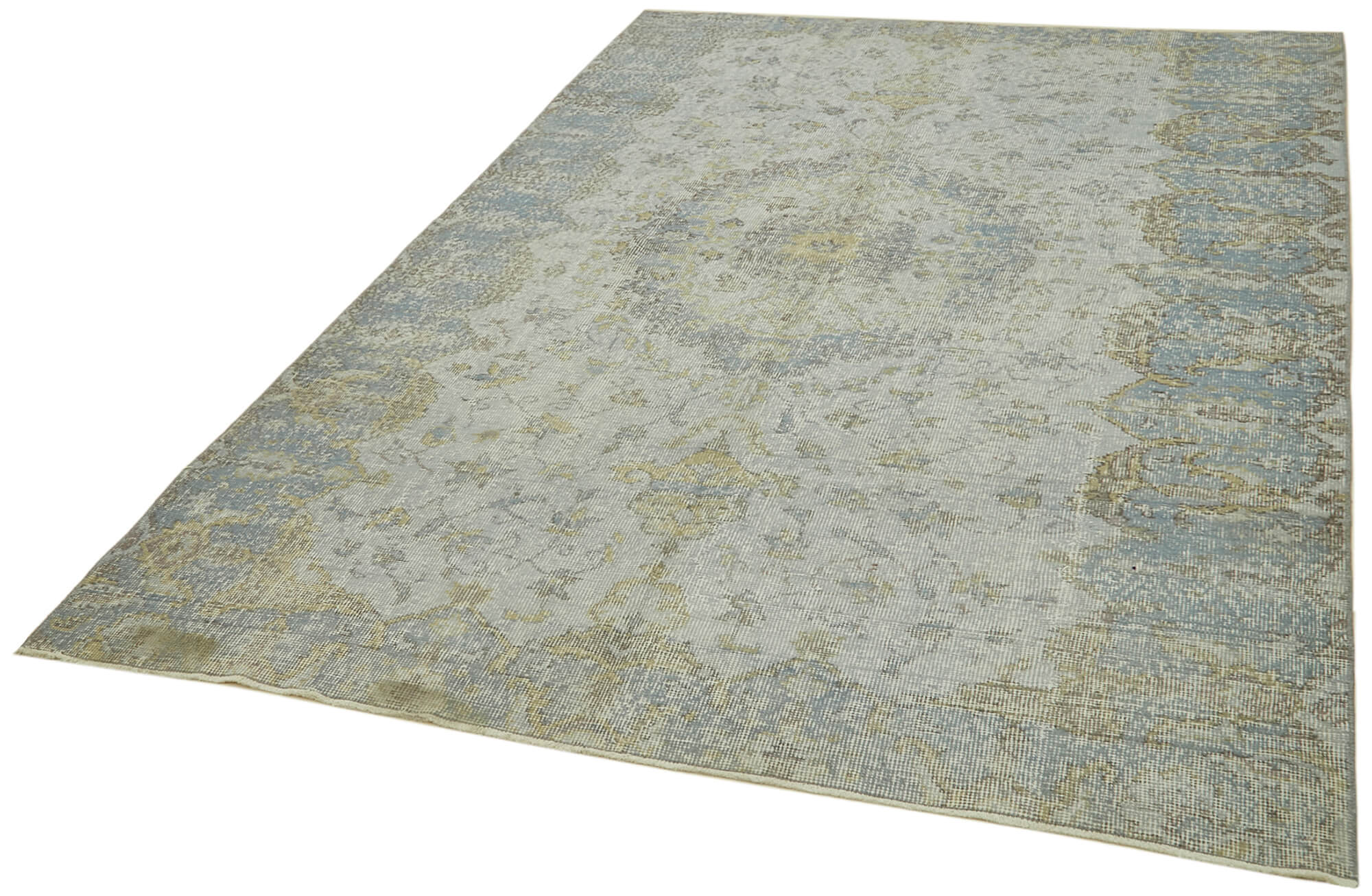 Collection of 5' 9'' x 8' 11'' Handmade Vintage Overdyed Rug in a gallery layout