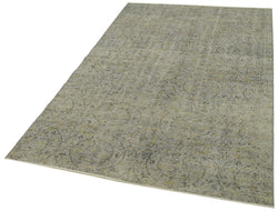 Collection of 4' 9'' x 8' 2'' Handmade Vintage Overdyed Rug in a gallery layout