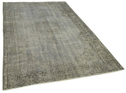 Collection of 4' 11'' x 8' 1'' Handmade Vintage Overdyed Rug in a gallery layout