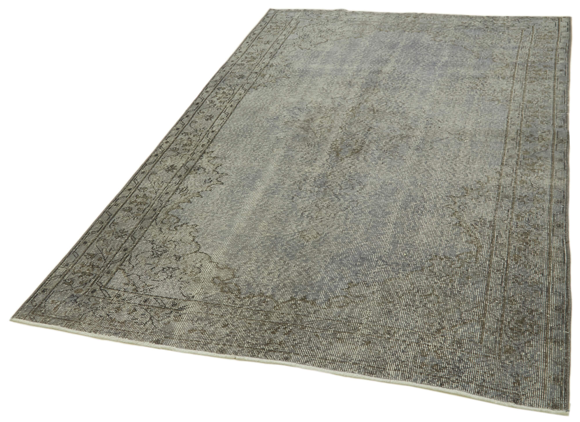 Collection of 4' 11'' x 8' 1'' Handmade Vintage Overdyed Rug in a gallery layout