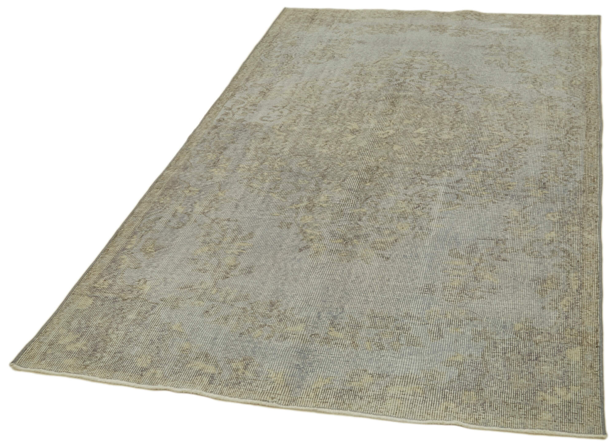 Collection of 4' 9'' x 8' 6'' Handmade Vintage Overdyed Rug in a gallery layout