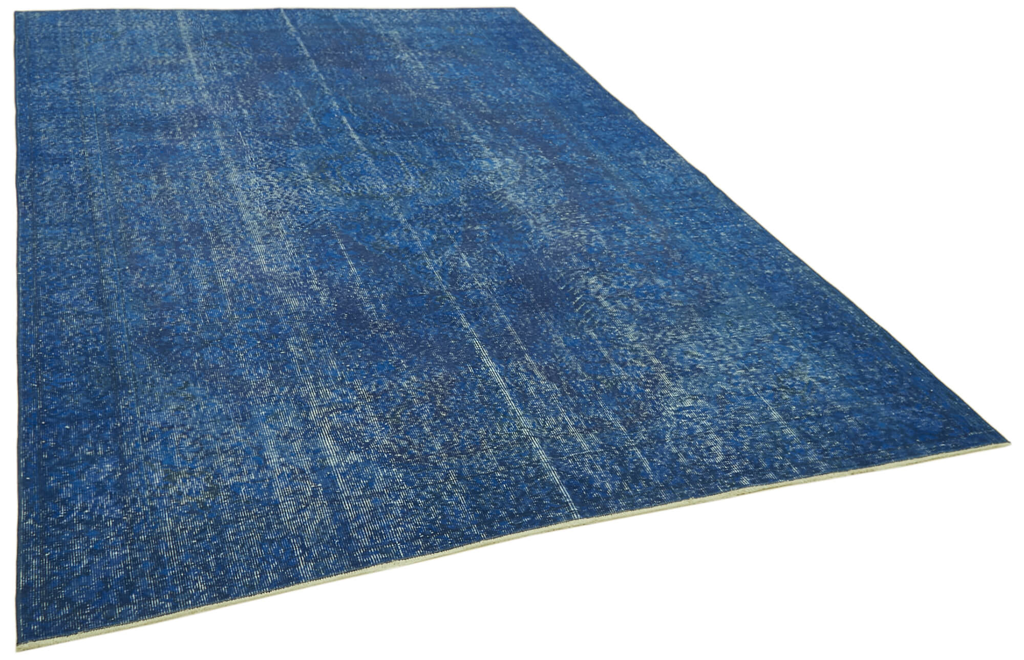 Collection of 6' 8'' x 9' 9'' Handmade Vintage Overdyed Rug in a gallery layout