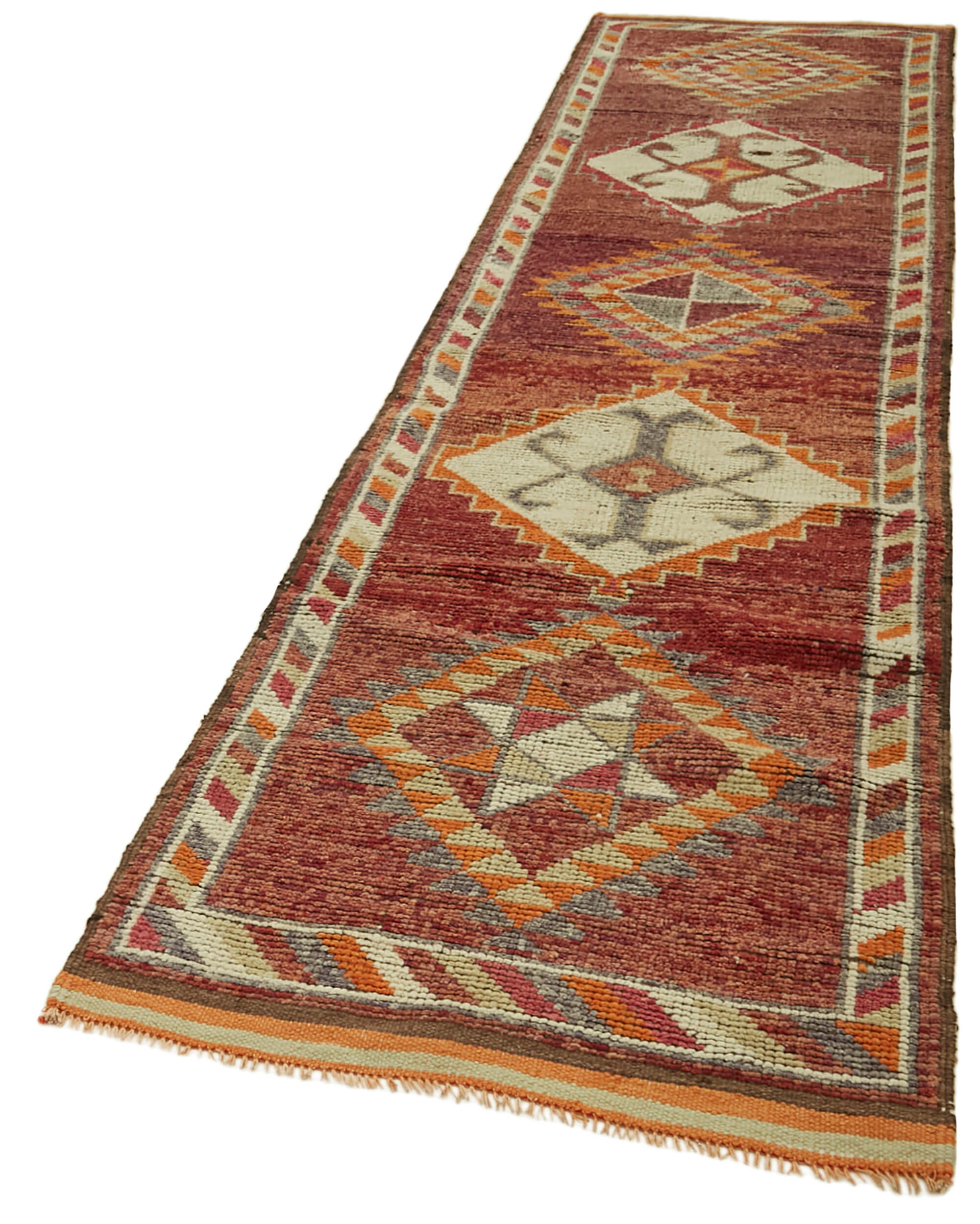 Collection of 2' 11'' x 12' 2'' Handmade Runner Rug in a gallery layout