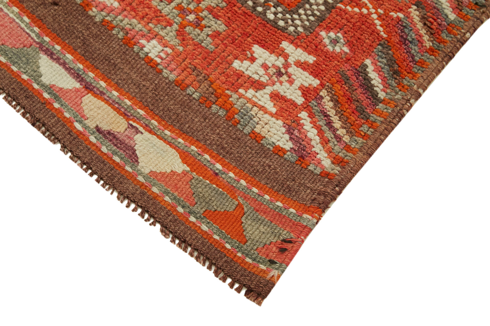 Collection of 2' 7'' x 11' 8'' Handmade Runner Rug in a gallery layout