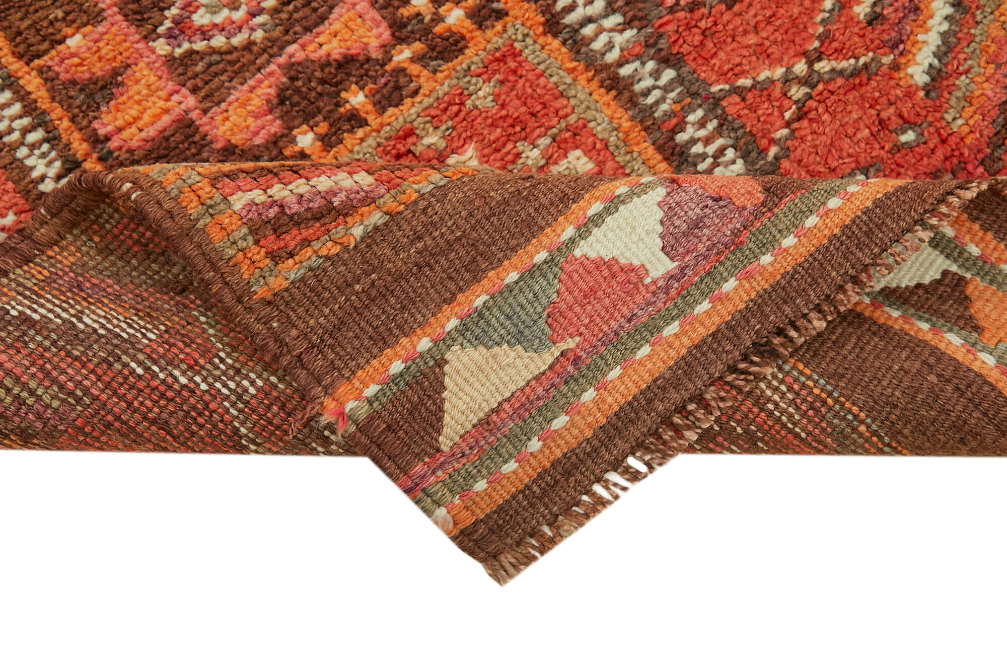 Collection of 2' 7'' x 11' 8'' Handmade Runner Rug in a gallery layout