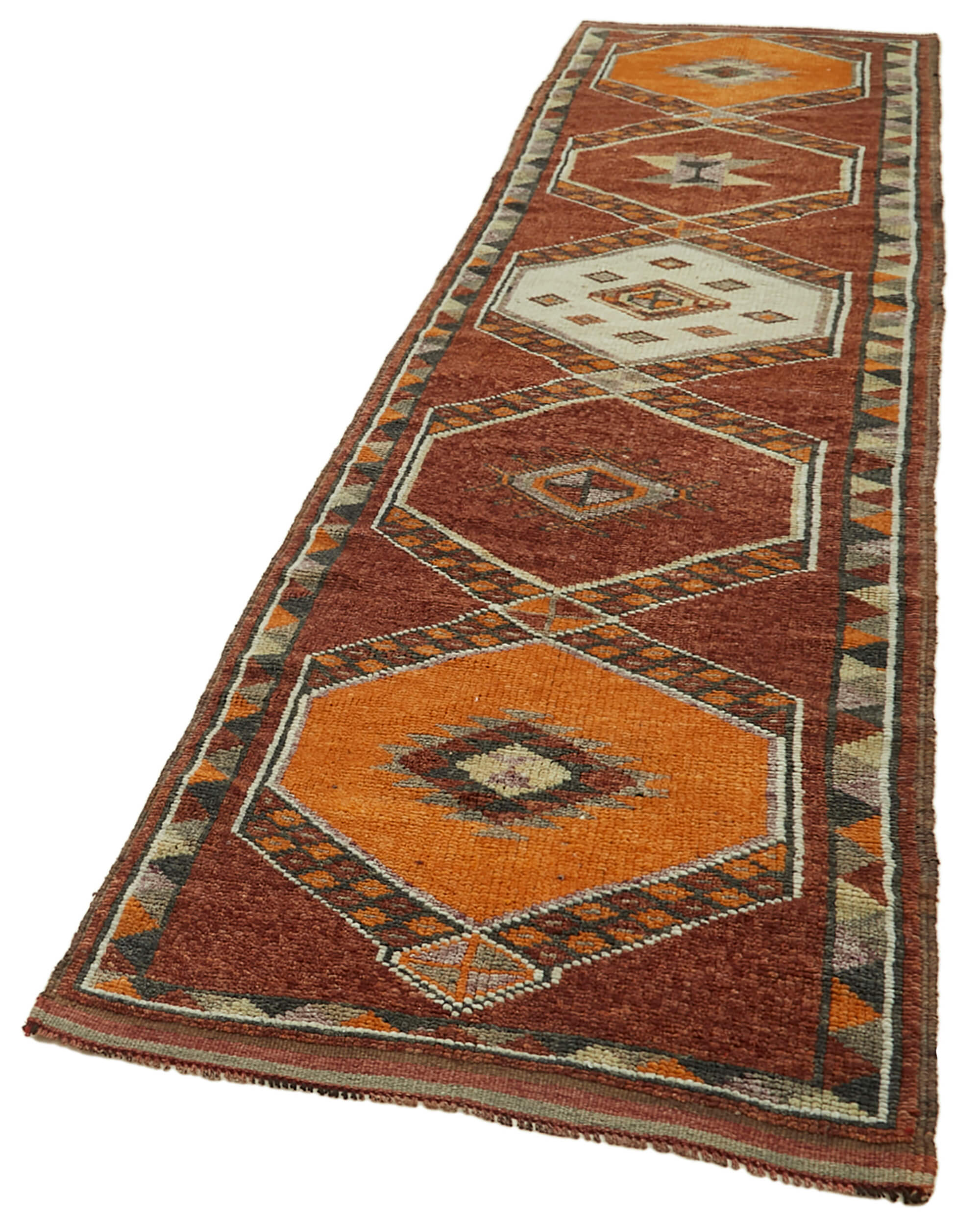 Collection of 2' 11'' x 12' 10'' Handmade Runner Rug in a gallery layout