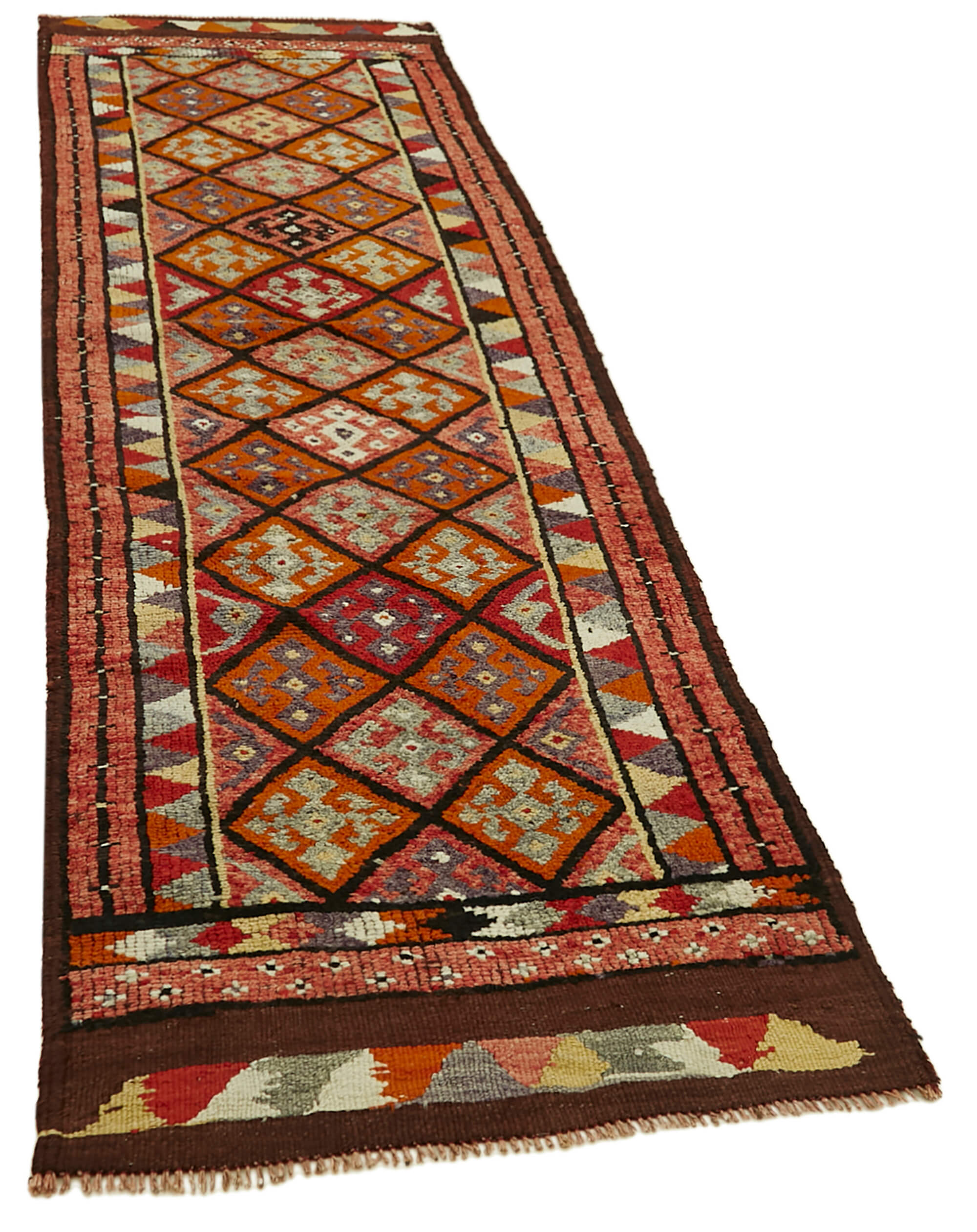 Collection of 2' 11'' x 10' 11'' Handmade Runner Rug in a gallery layout