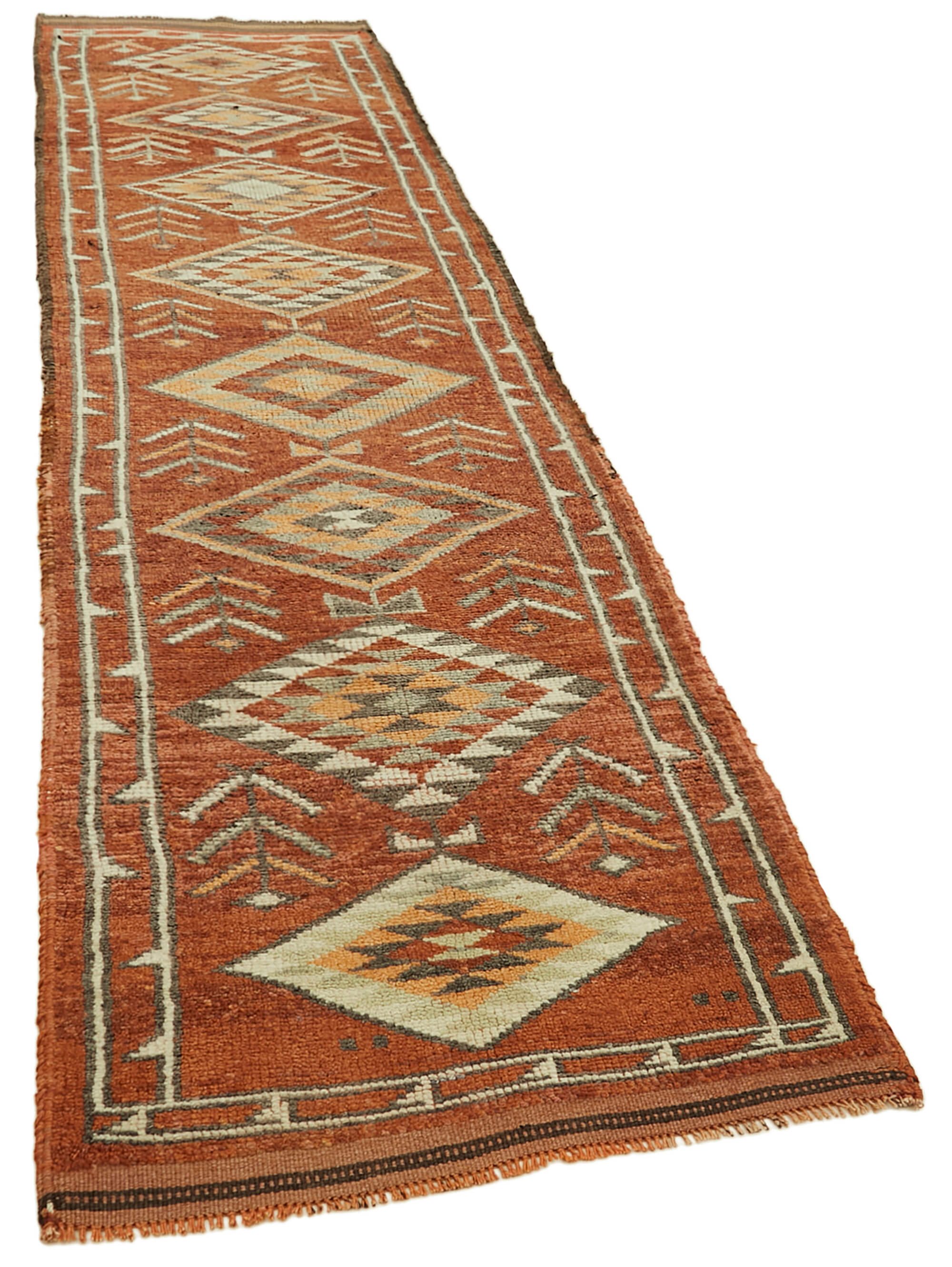 Collection of 2' 11'' x 12' 0'' Handmade Runner Rug in a gallery layout