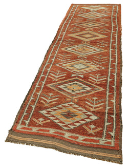 Collection of 2' 11'' x 12' 0'' Handmade Runner Rug in a gallery layout