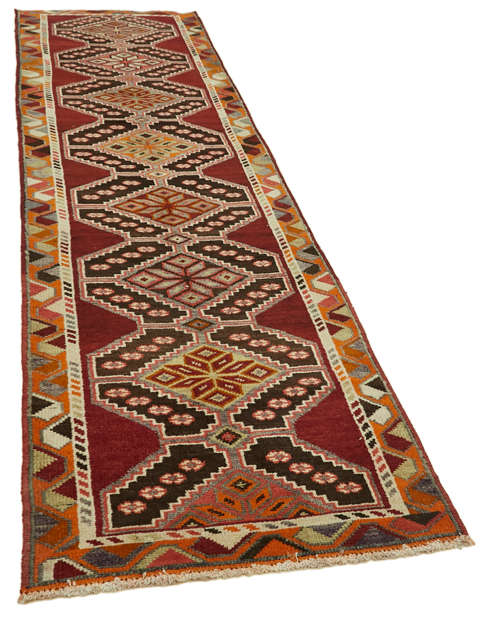 Collection of 2' 11'' x 12' 8'' Handmade Runner Rug in a gallery layout