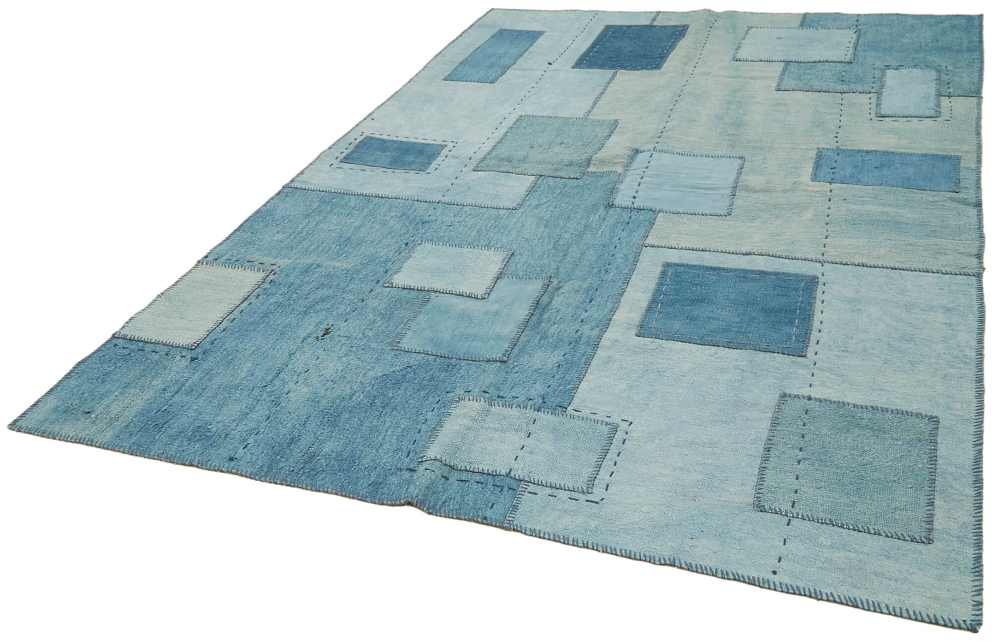 Collection of 6' 7'' x 9' 9'' Turkish Hemp Kilim Rug in a gallery layout