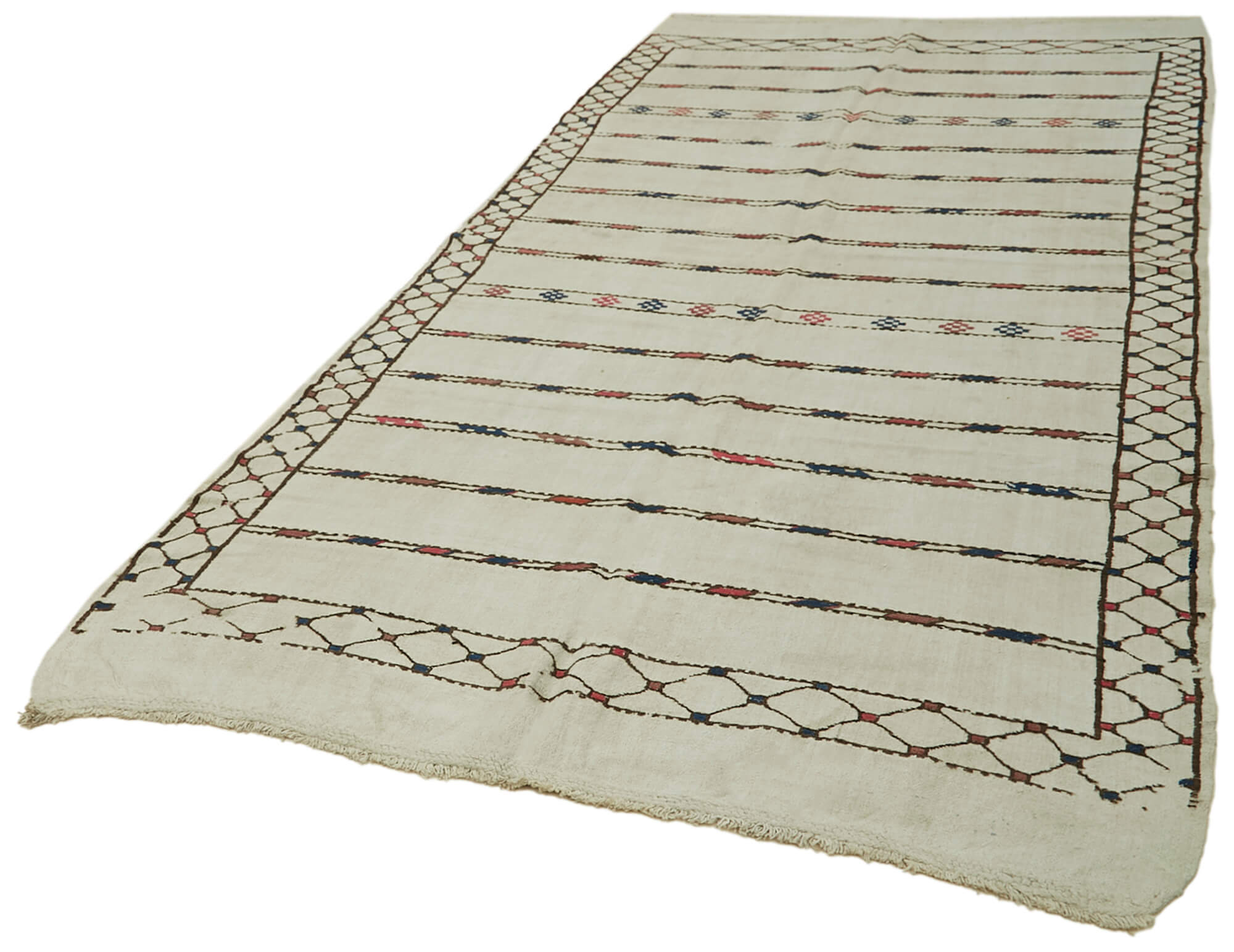 Collection of 5' 5'' x 10' 6'' Turkish Hemp Kilim Rug in a gallery layout