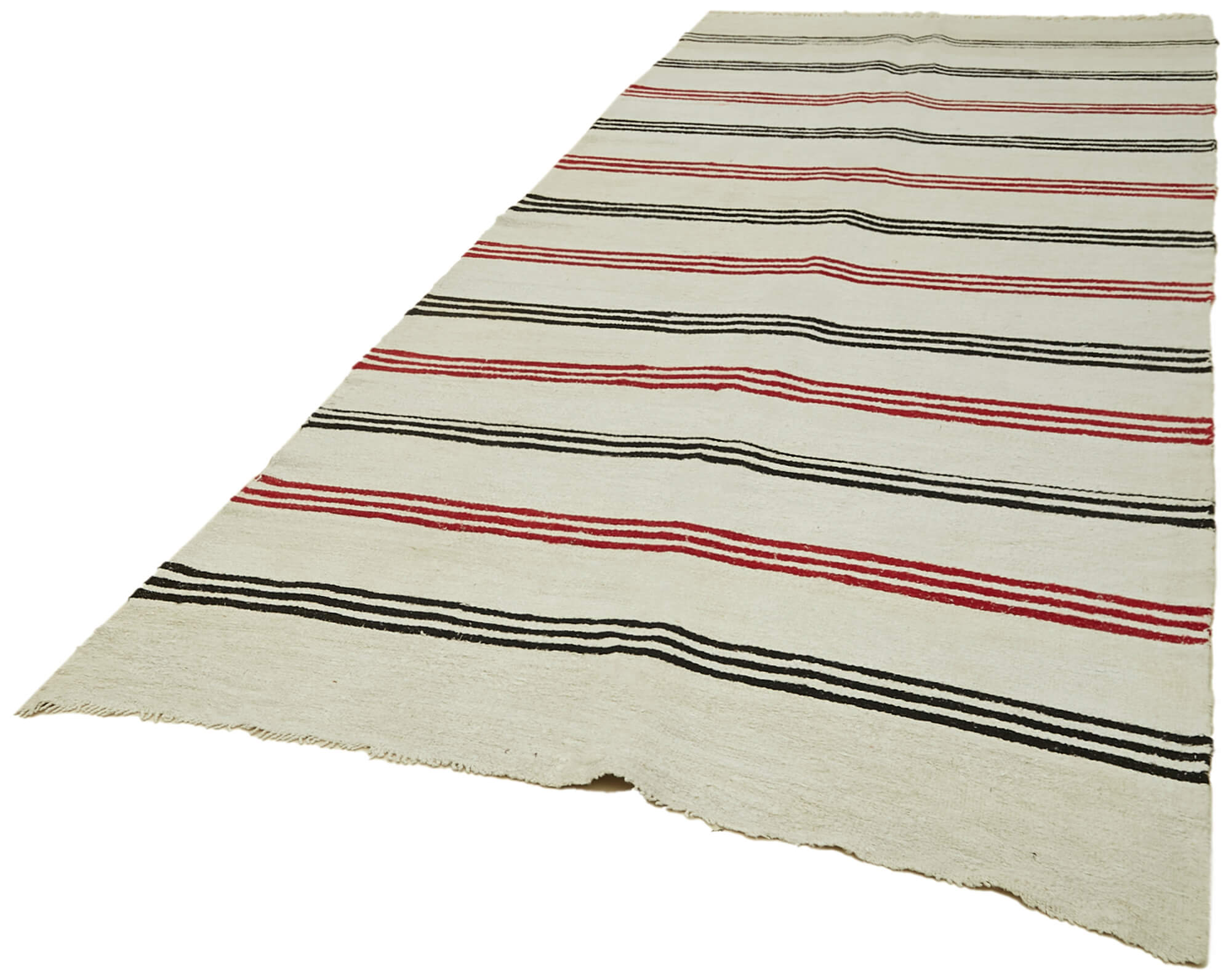 Collection of 5' 6'' x 12' 10'' Turkish Hemp Kilim Rug in a gallery layout