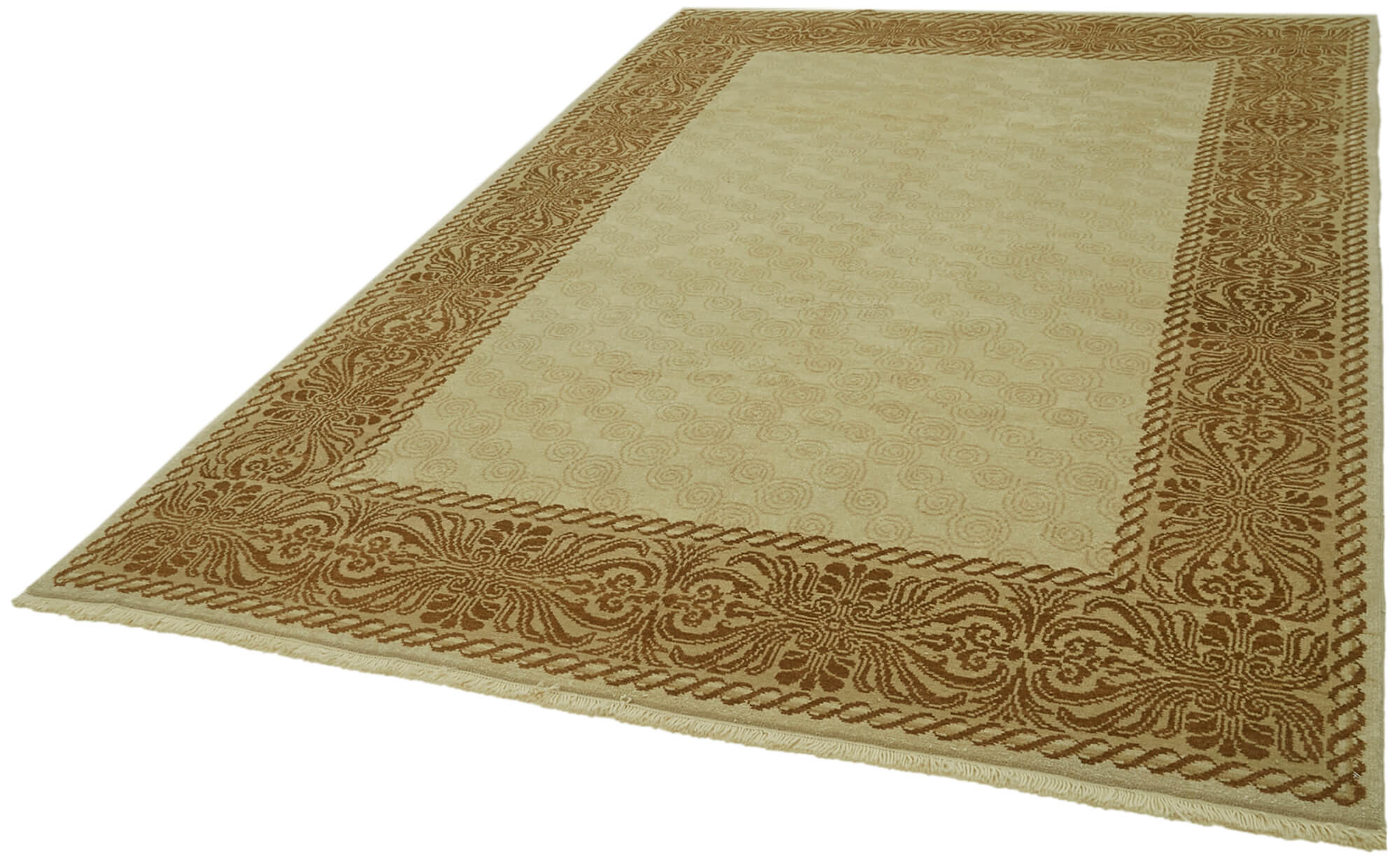 Collection of 6' 9'' x 9' 8'' Hand-Knotted Oushak Rug in a gallery layout