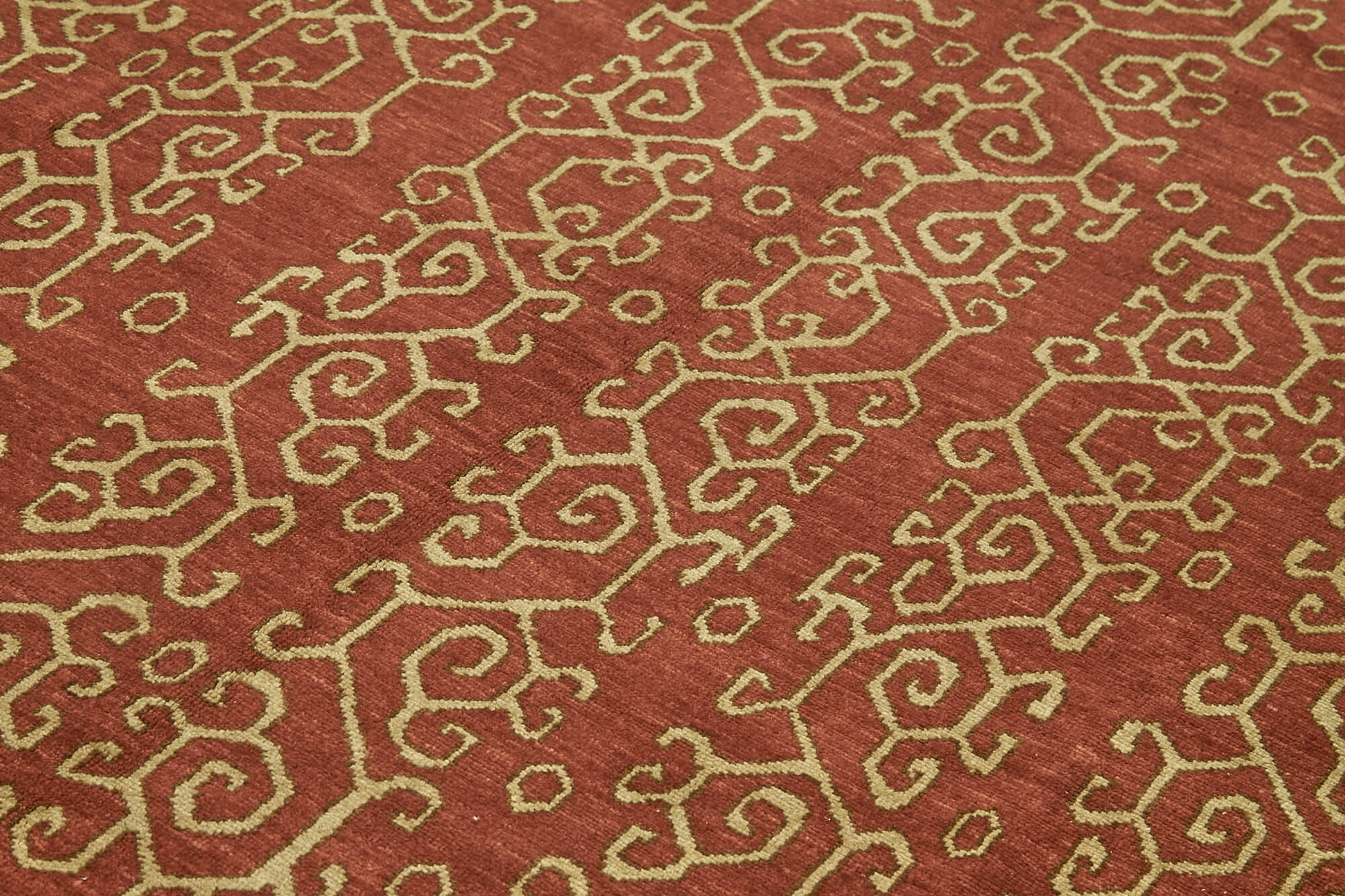 Collection of 6' x 8' 8'' Hand-Knotted Oushak Rug in a gallery layout