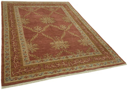 Collection of 5' 9'' x 7' 7'' Hand-Knotted Oushak Rug in a gallery layout