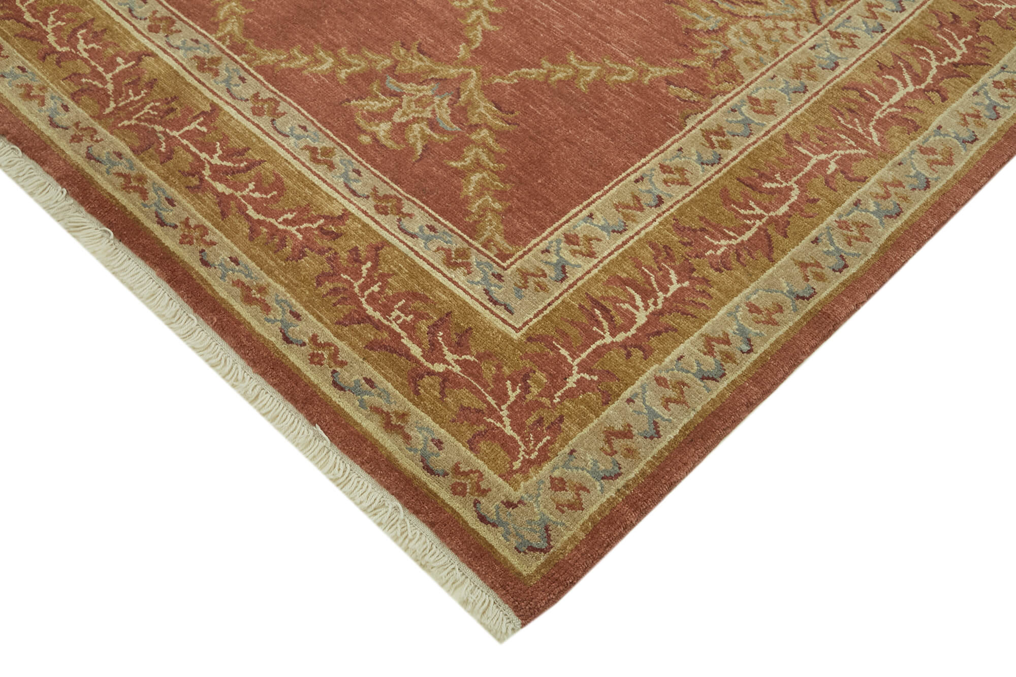 Collection of 5' 9'' x 7' 7'' Hand-Knotted Oushak Rug in a gallery layout