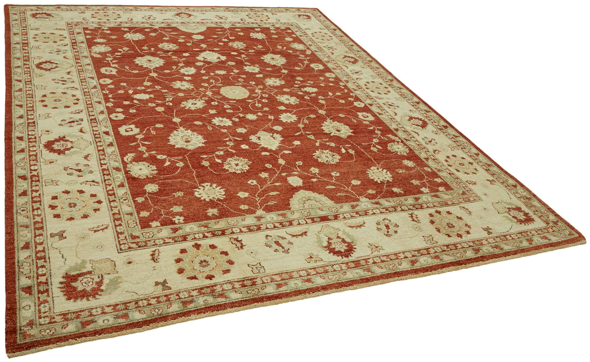 Collection of 8' 1'' x 9' 10'' Hand-Knotted Oushak Rug in a gallery layout