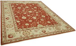 Collection of 8' 1'' x 9' 10'' Hand-Knotted Oushak Rug in a gallery layout