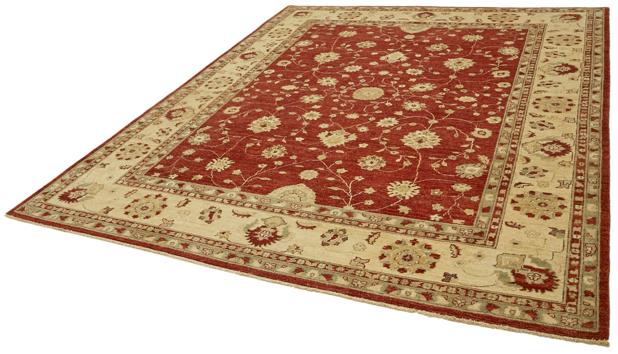 Collection of 8' 1'' x 9' 10'' Hand-Knotted Oushak Rug in a gallery layout