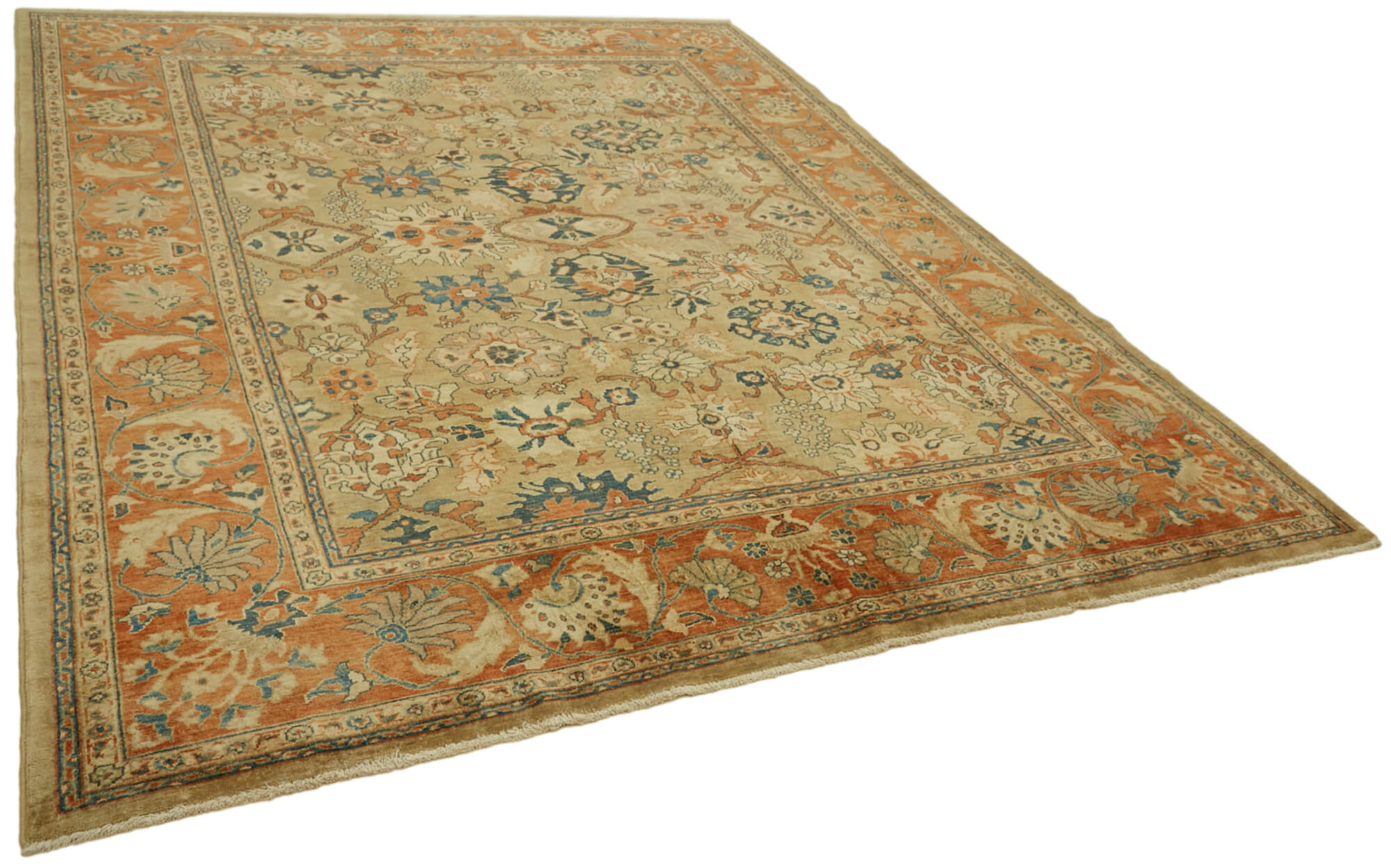 Collection of 8' 1'' x 9' 9'' Hand-Knotted Oushak Rug in a gallery layout