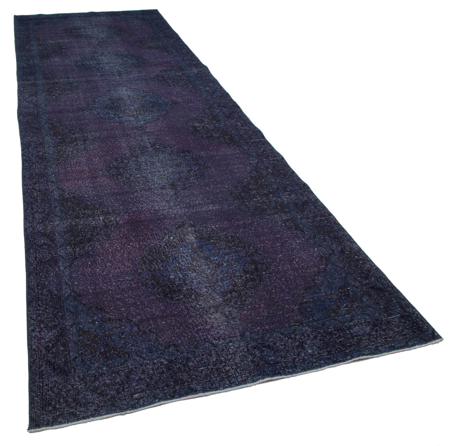 Collection of 4' 9'' x 13' 11'' Turkish Hand-Knotted Runner Rug in a gallery layout