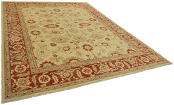 Collection of 9' x 11' 7'' Hand-Knotted Oushak Rug in a gallery layout