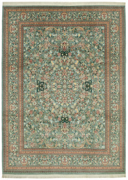 Collection of 9' 1'' x 12' 2'' Hand-Knotted Oushak Rug in a gallery layout