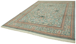 Collection of 9' 1'' x 12' 2'' Hand-Knotted Oushak Rug in a gallery layout