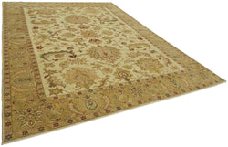 Collection of 8' 11'' x 11' 9'' Hand-Knotted Oushak Rug in a gallery layout