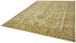 Collection of 8' 11'' x 11' 9'' Hand-Knotted Oushak Rug in a gallery layout