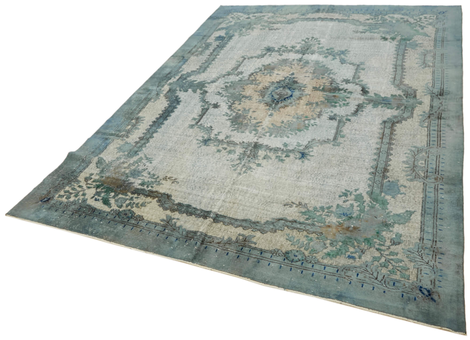 Collection of 7' 3'' x 10' 2'' Turkish Hand Carved Rug in a gallery layout