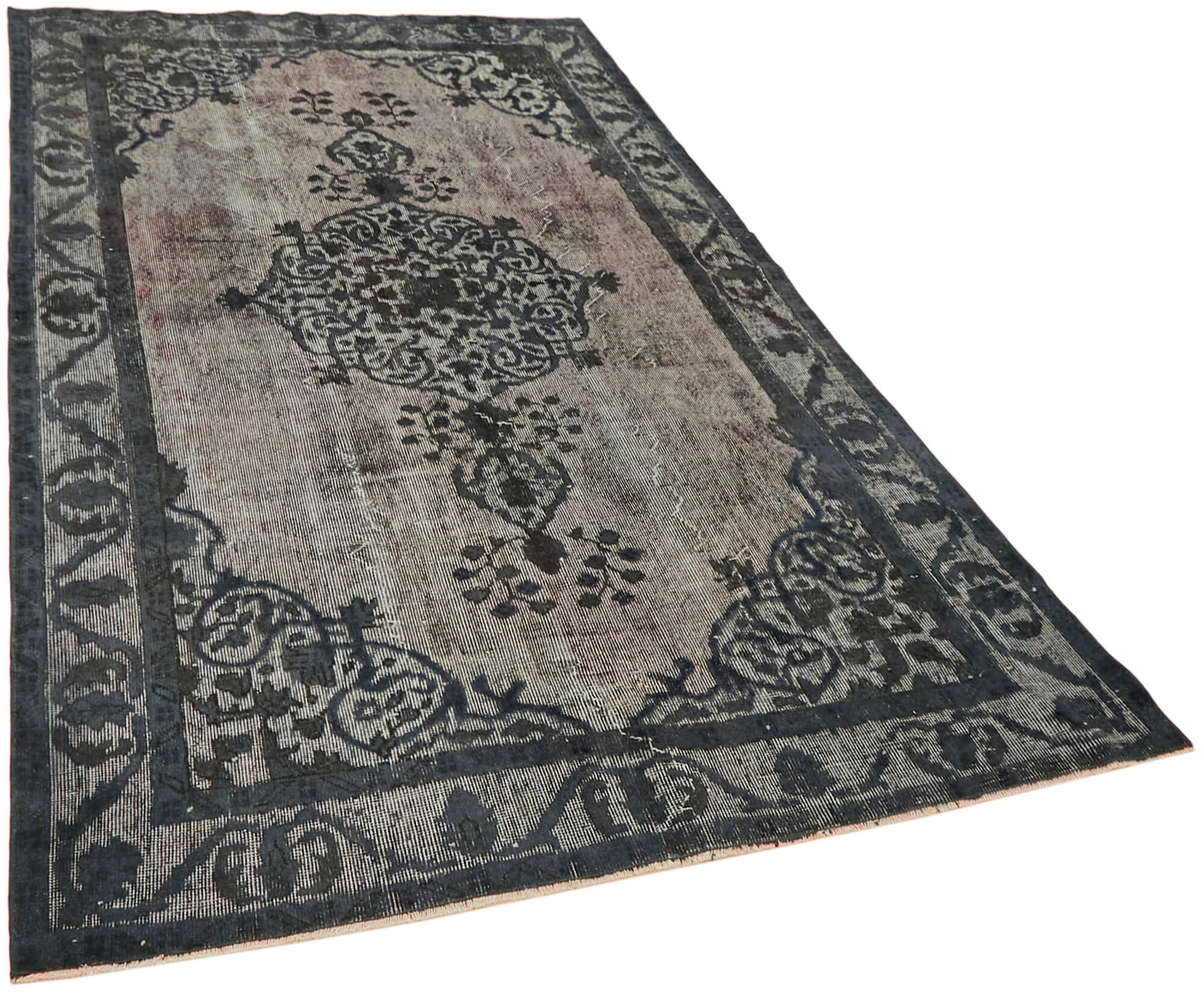 Collection of 5' 2'' x 8' 9'' Turkish Hand Carved Rug in a gallery layout