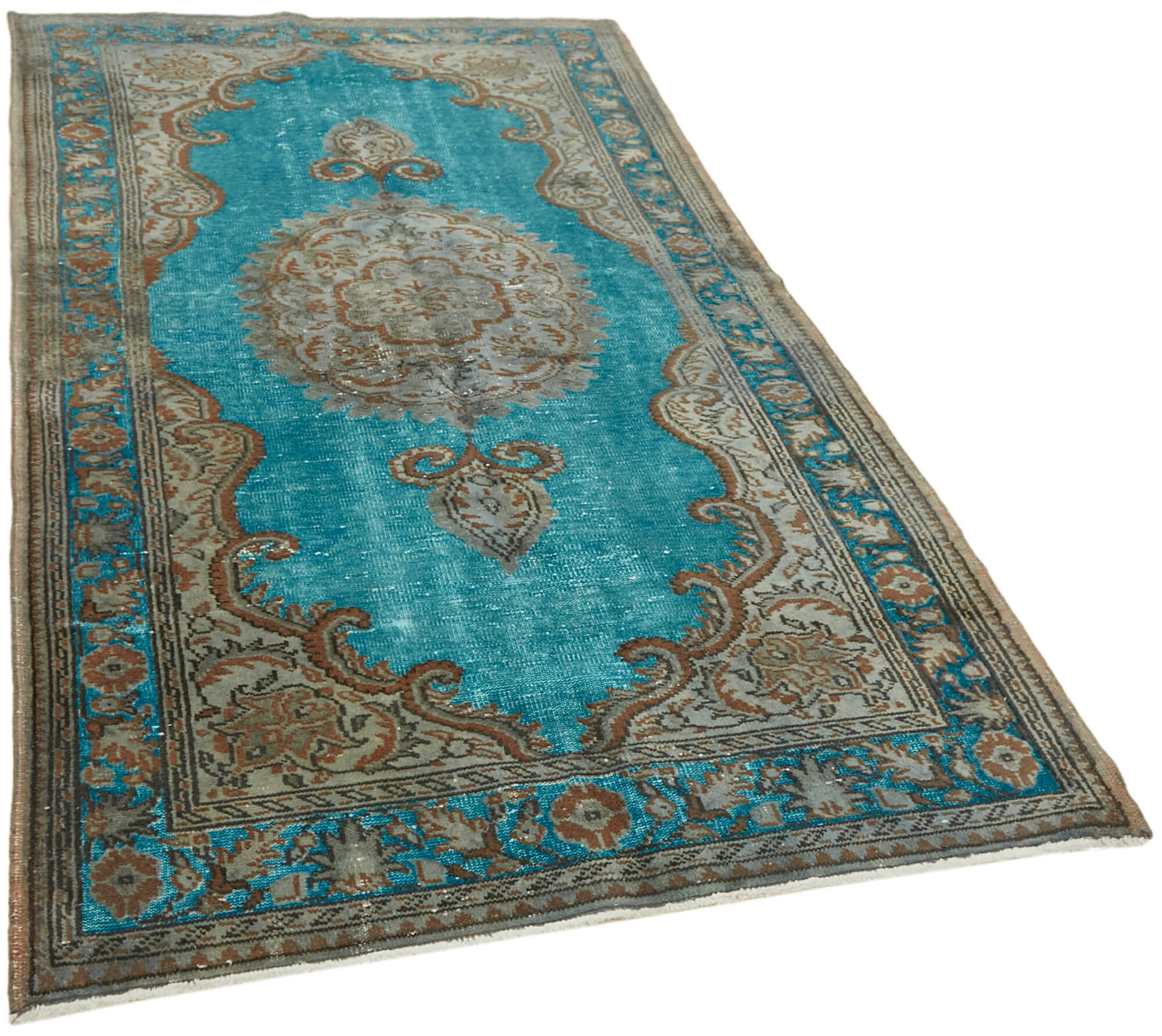 Collection of 5' 1'' x 8' 7'' Turkish Hand Carved Rug in a gallery layout