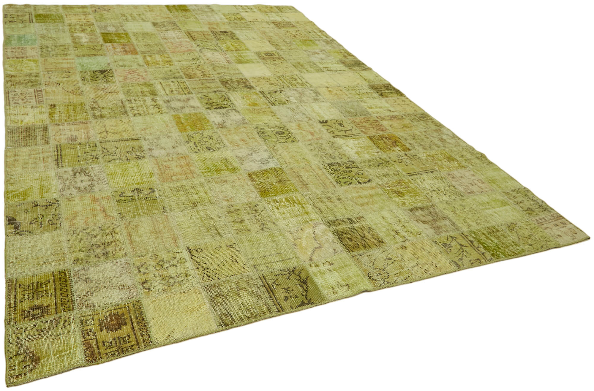 Collection of 8' 4'' x 11' 3'' Hand-Knotted Turkish Patchwork Rug in a gallery layout