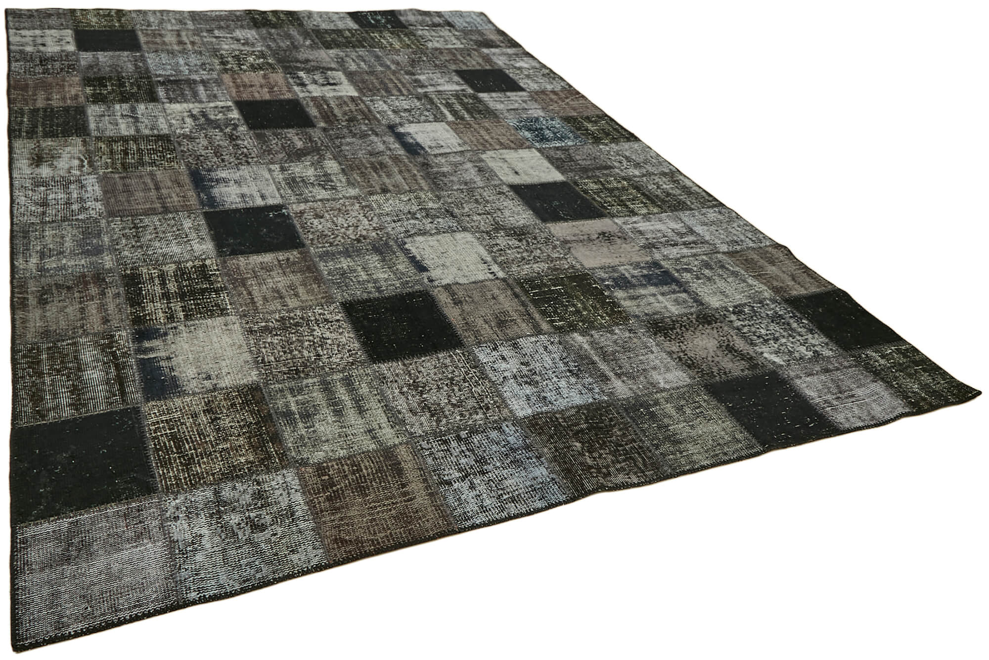 Collection of 8' 6'' x 11' 8'' Hand-Knotted Turkish Patchwork Rug in a gallery layout