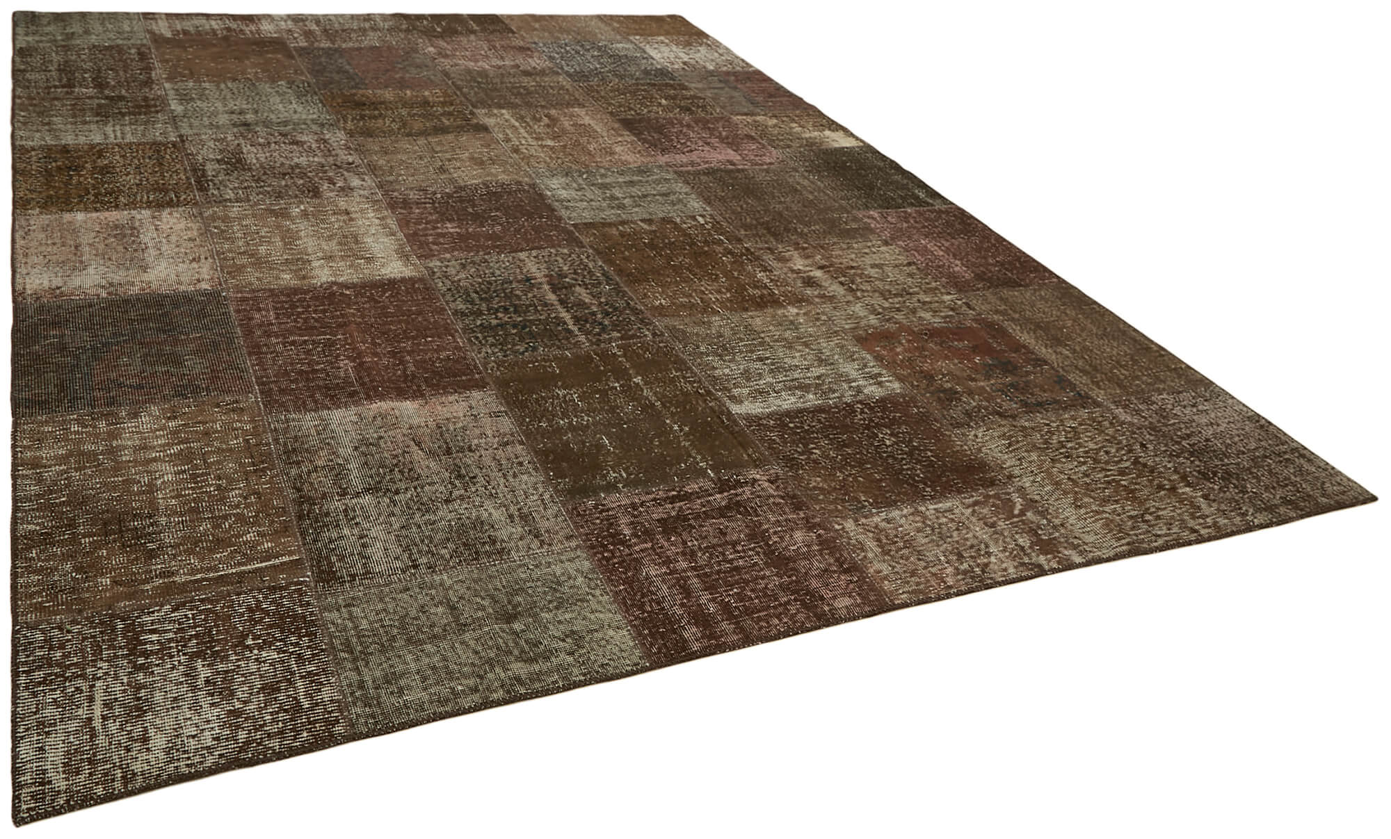 Collection of 9' 10'' x 13' 1'' Hand-Knotted Turkish Patchwork Rug in a gallery layout