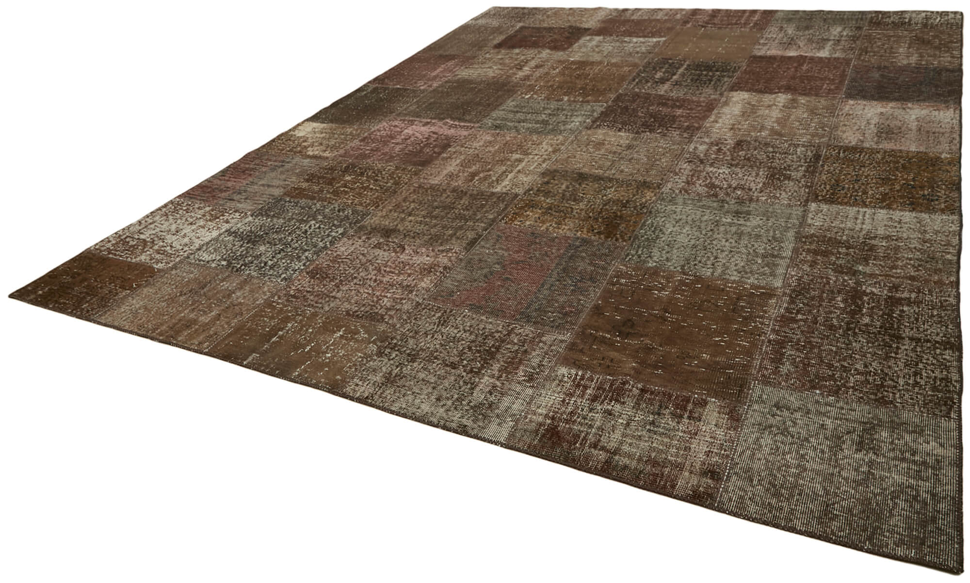 Collection of 9' 10'' x 13' 1'' Hand-Knotted Turkish Patchwork Rug in a gallery layout