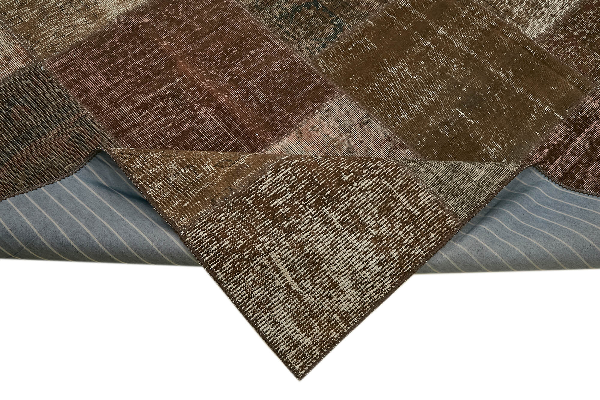 Collection of 9' 10'' x 13' 1'' Hand-Knotted Turkish Patchwork Rug in a gallery layout