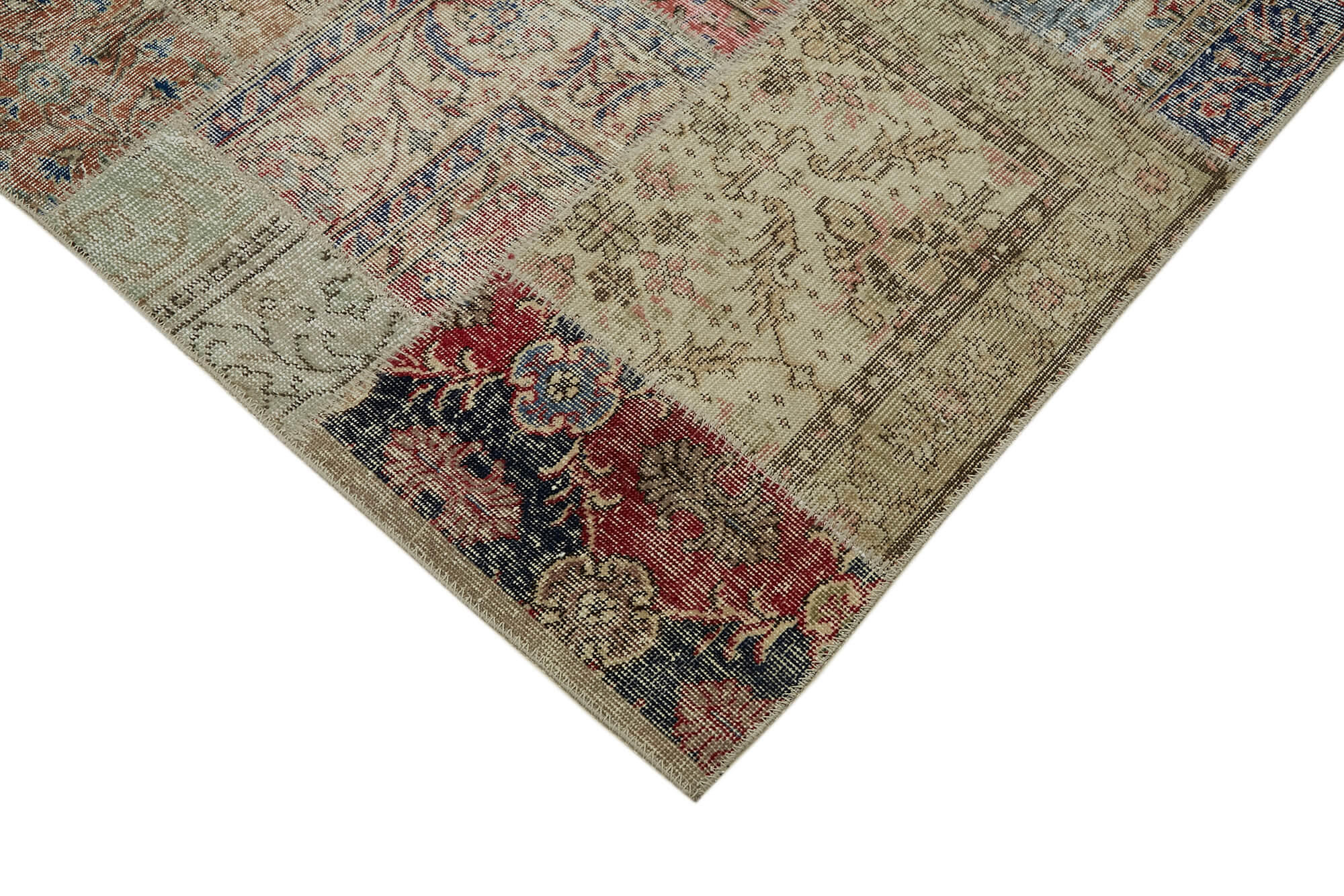 Collection of 9' 10'' x 13' 1'' Hand-Knotted Turkish Patchwork Rug in a gallery layout