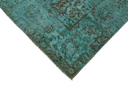 Collection of 7' 10'' x 11' 8'' Turquoise Vintage Hand-Knotted Rug in a gallery layout