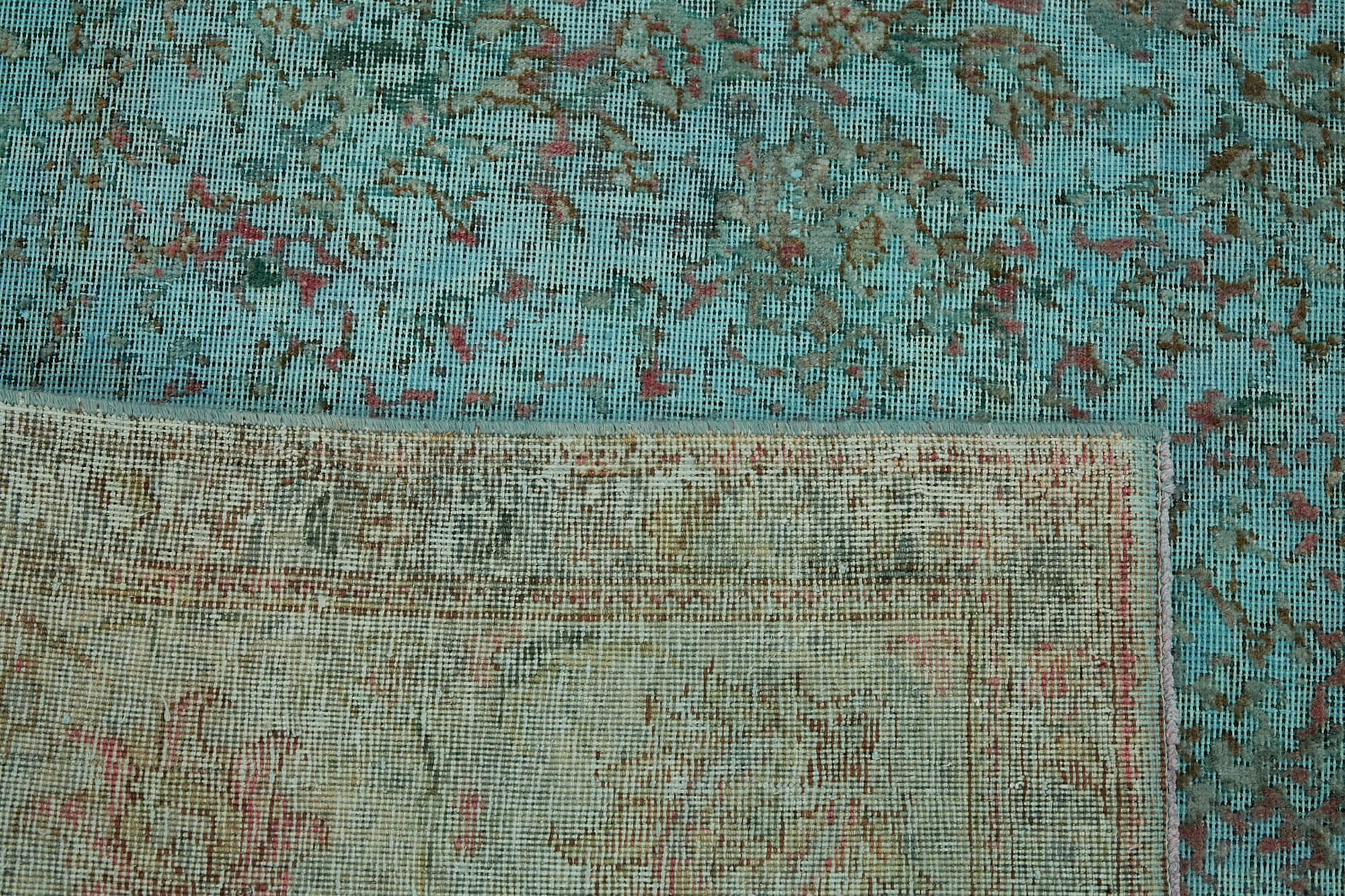 Collection of 7' 10'' x 11' 8'' Turquoise Vintage Hand-Knotted Rug in a gallery layout