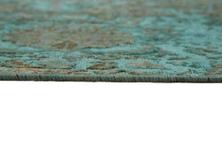 Collection of 7' 10'' x 11' 8'' Turquoise Vintage Hand-Knotted Rug in a gallery layout